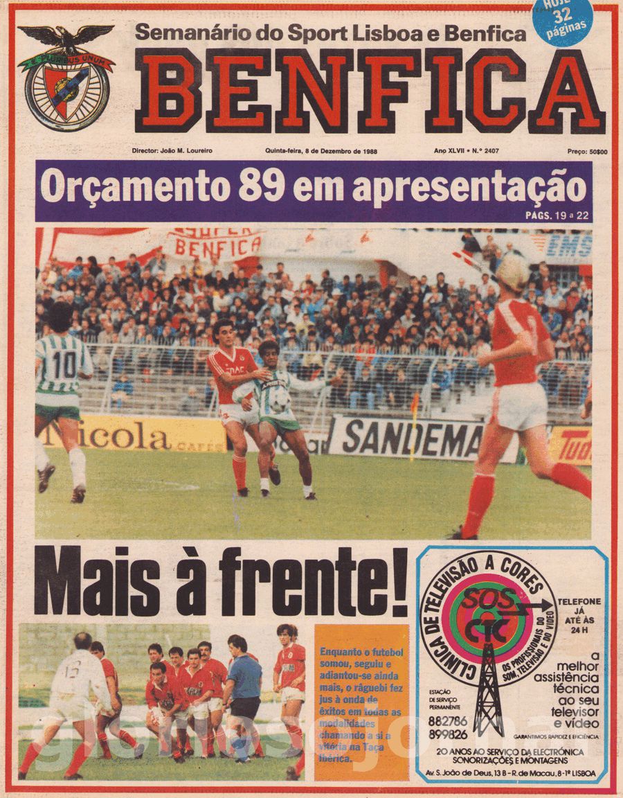 jornal o benfica 2407 1988-12-08